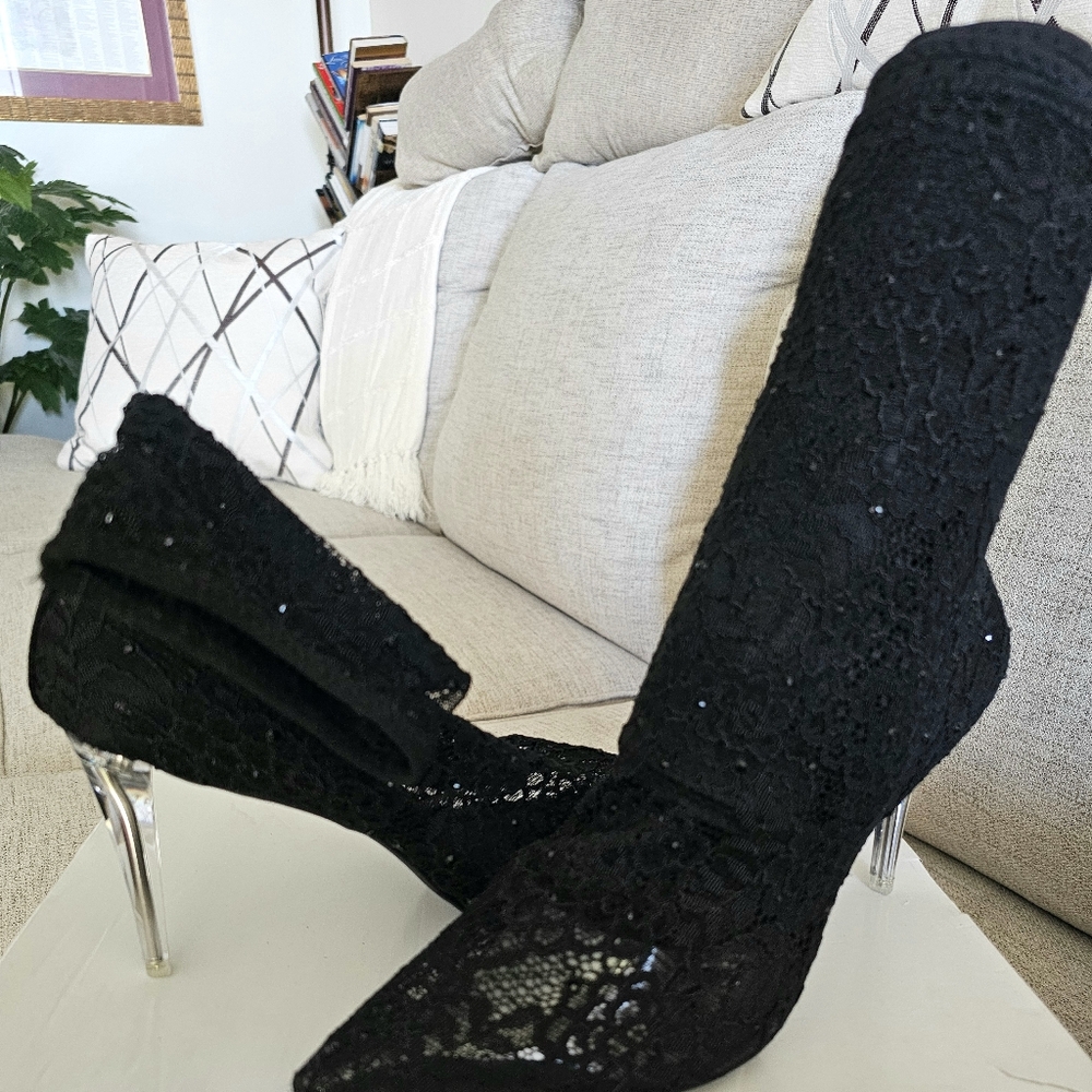 Black Fairy Lace Booties
